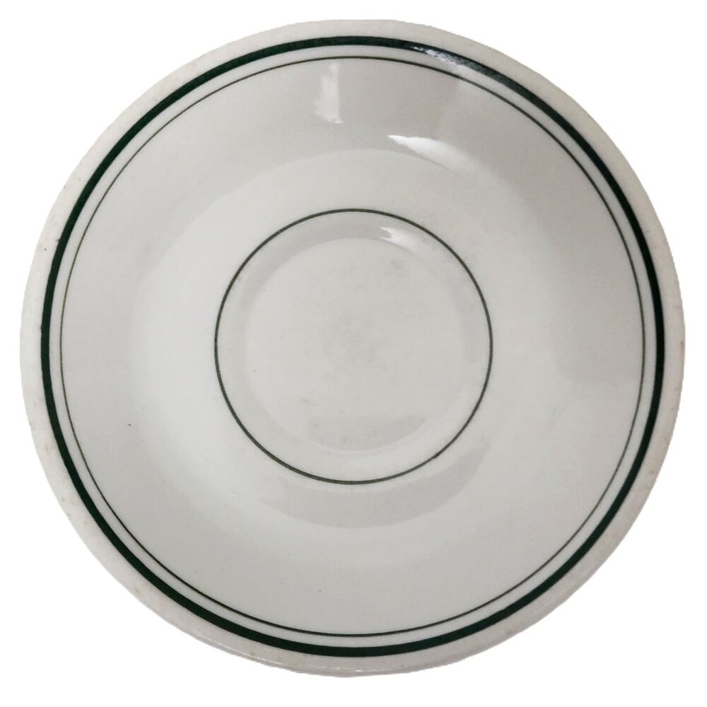 Vintage 1950’s The Trenle Blake China Co Ravenswood Green Stripe 6" Saucer
